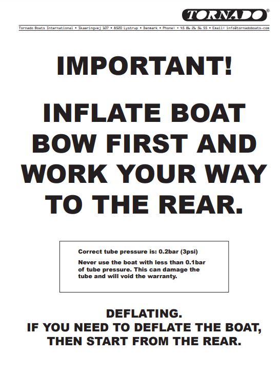 How to correctly inflate inflatable boat
